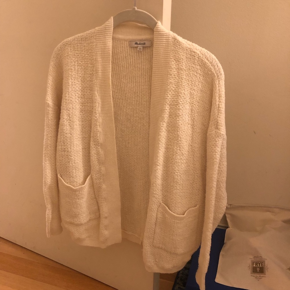 Xxs white madewell cardigan